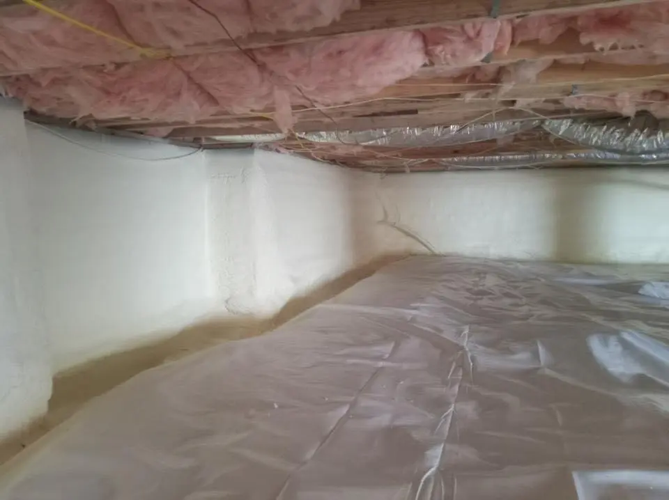 Crawl space encapsulation with closed-cell spray foam for Spray Foam Roofing in Centralia